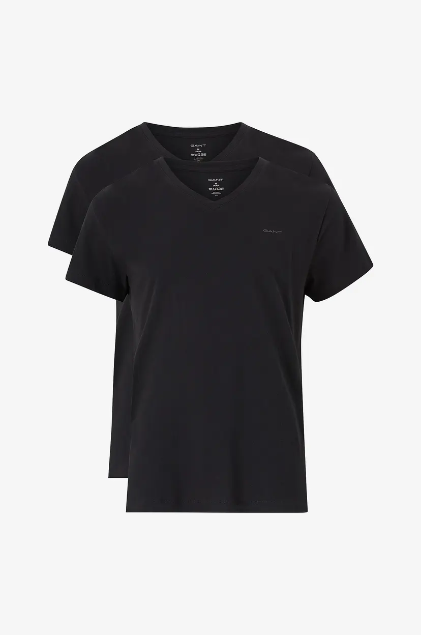 GANT T-skjorte V-neck T-shirt 2-pakning - Svart