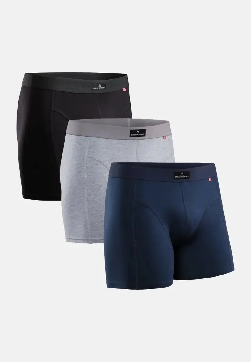 DANISH ENDURANCE DANISH ENDURANCE CLASSIC BOXERSHORTS Sort | Grå | Navy S