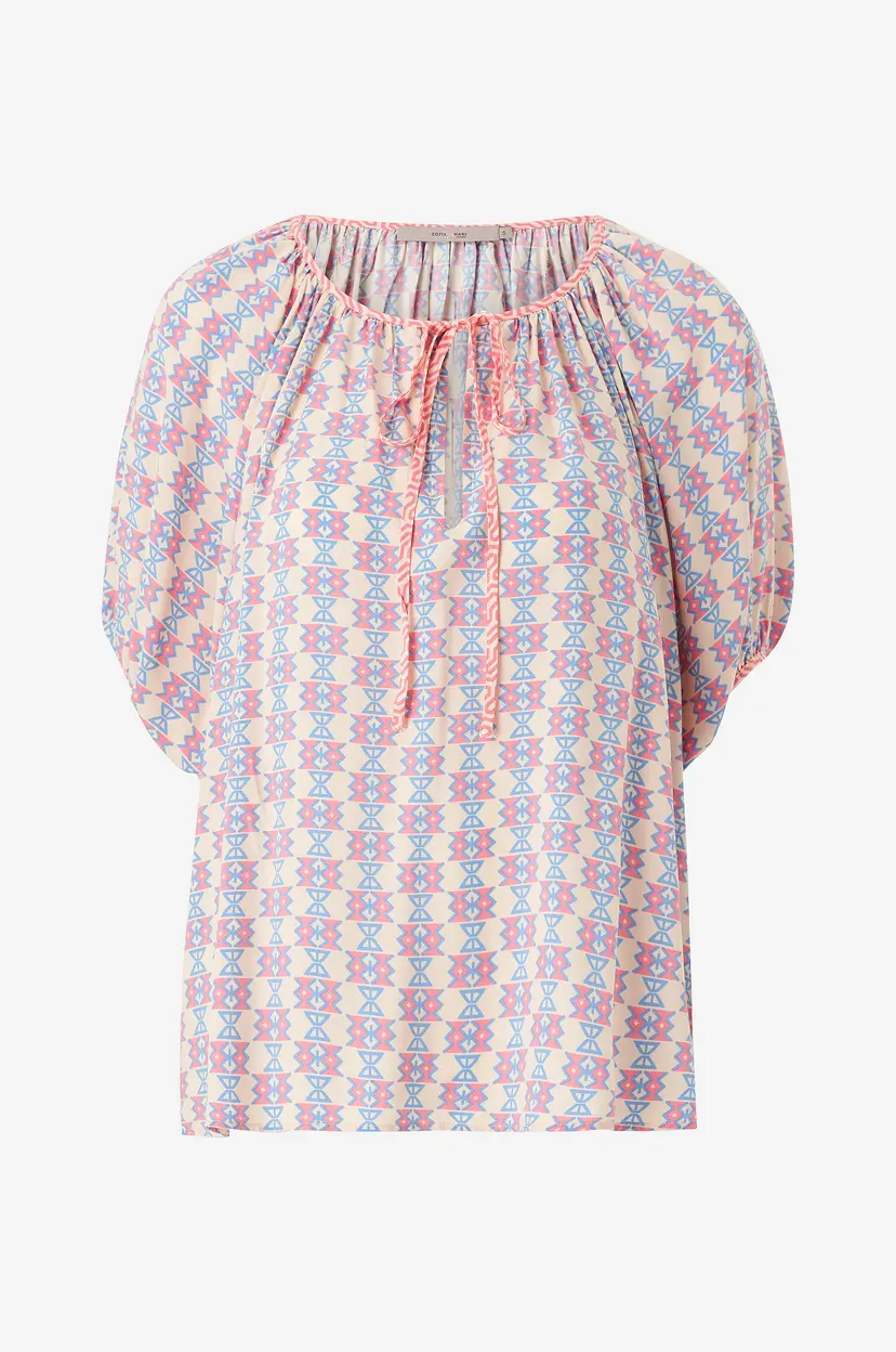 Costamani Bluse Maggy S/S Blouse - Flerfarget