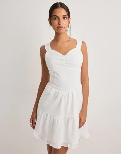 Vero Moda Vero Moda - Hvit - Vmjamie Sl Short Dress Wvn