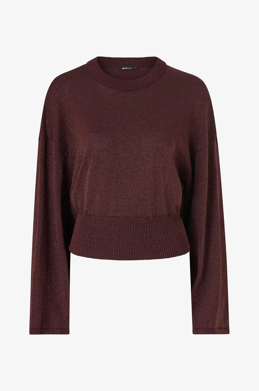 Gina Tricot Topp Metallic Knitted Top - Rød