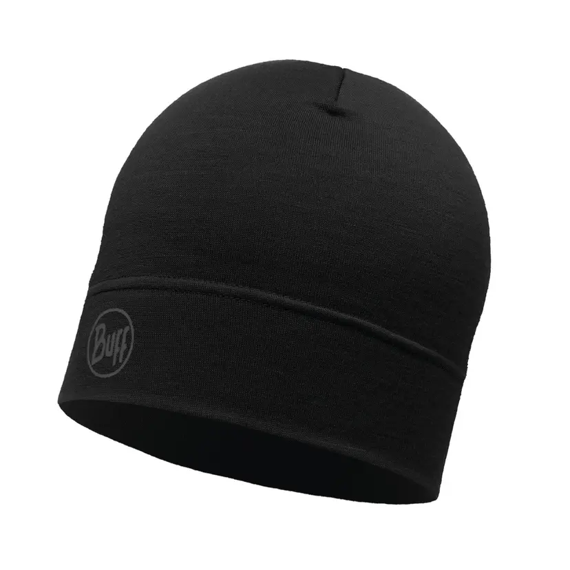 Buff Buff Lightweight Merino Wool Hat Solid Black
