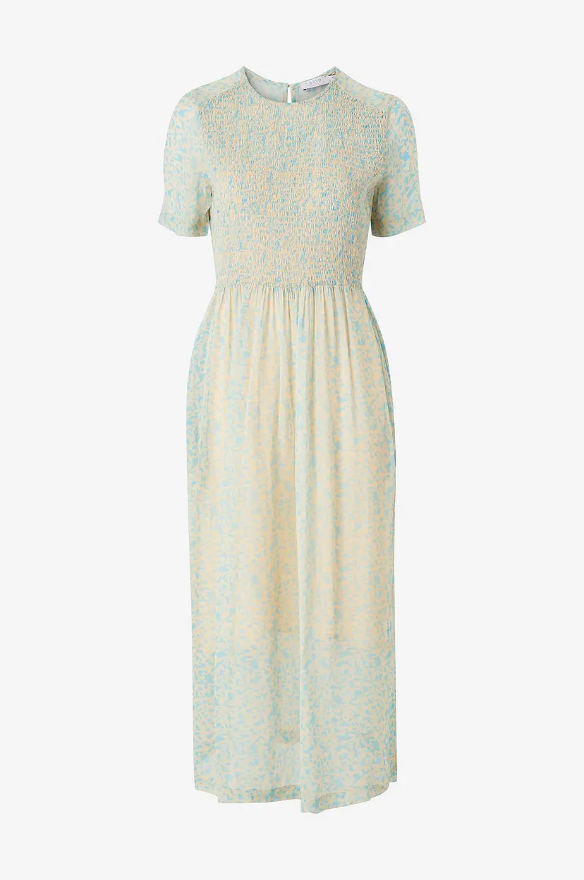 Coster Copenhagen Kjole Smock Dress Leo Splash Print - Blå