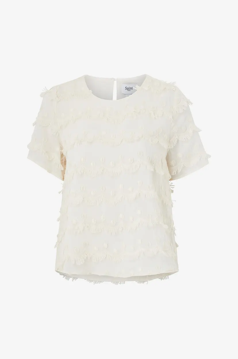 Saint Tropez Topp JohanetteSZ Blouse - Hvit