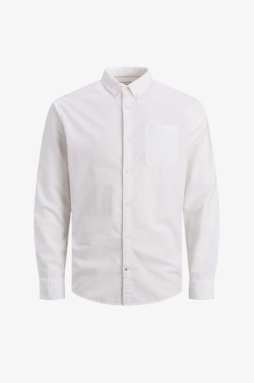 Jack & Jones Plus Skjorte Jjeoxford Shirt L/S S21pls - Hvit