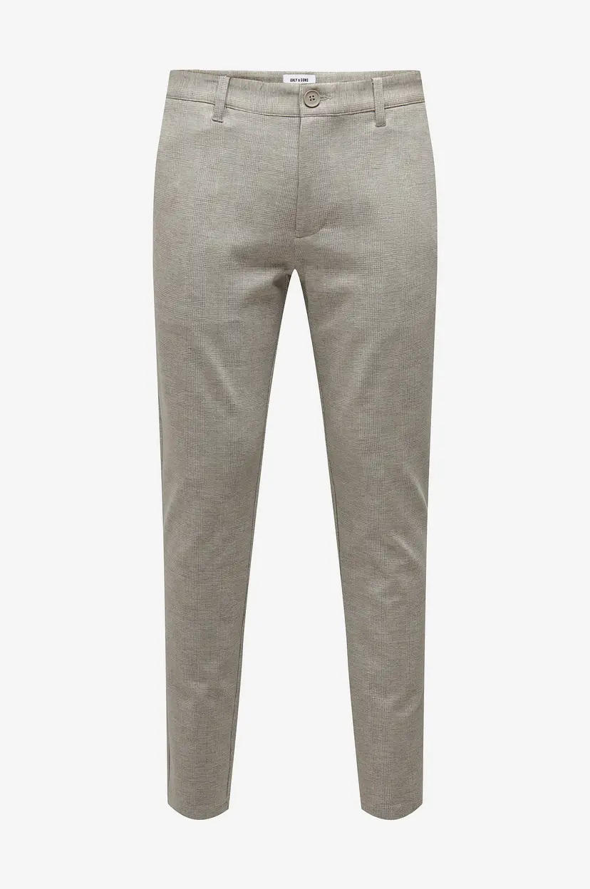 Only & Sons Bukser onsMark Slim Check Pant - Grå