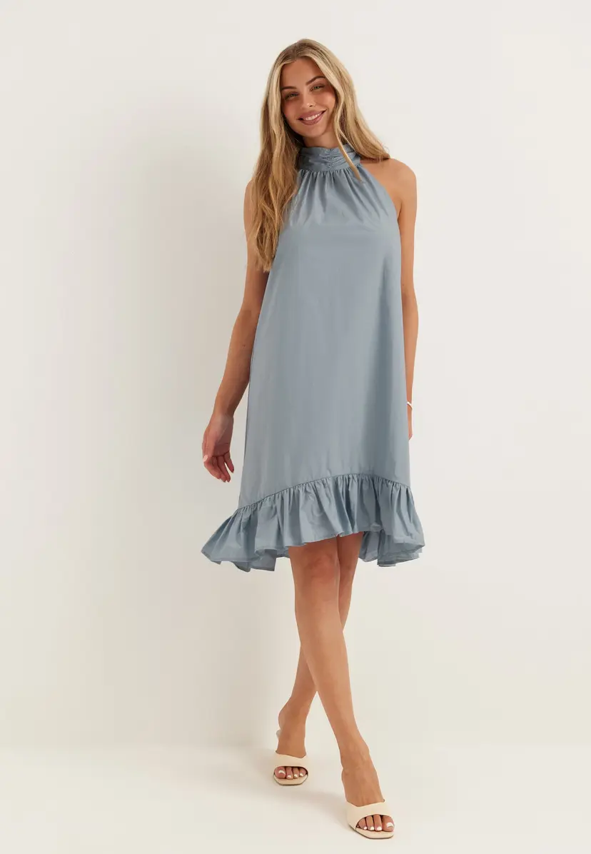 Selected Slfdelia Regular Short Halterneck Dress