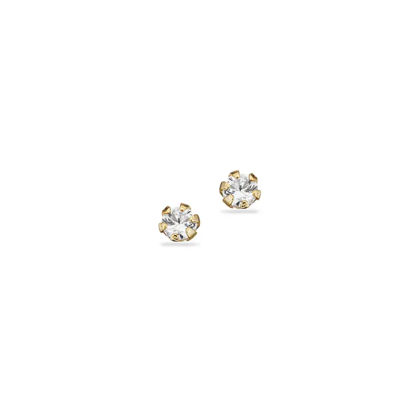 Scrouples Scrouples - 8 karat guld ørestikker med zirkonia, 2mm - 125843s