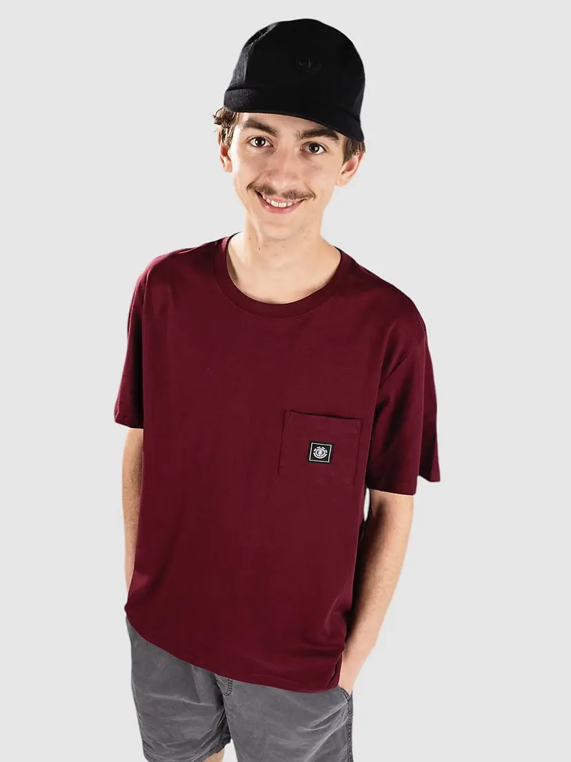 Element Element Icon Label Pocket T-skjorte rød