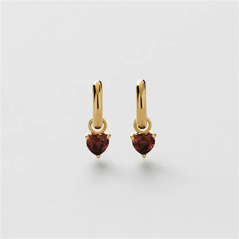 Safira Espresso Heart Hoops