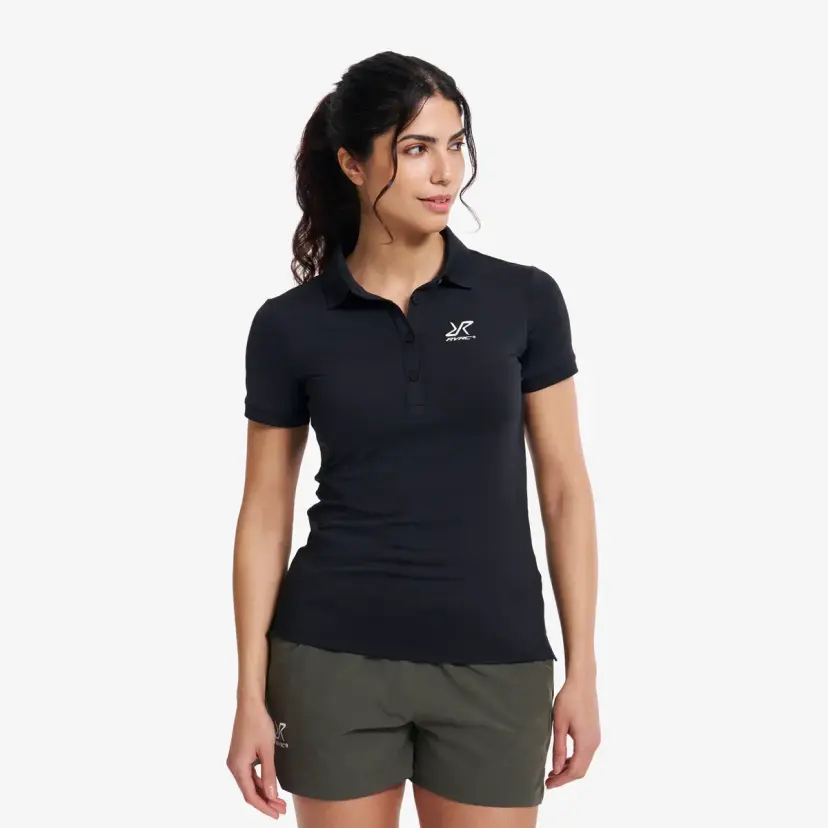 RevolutionRace Stream Active Polo Shirt Dame Black