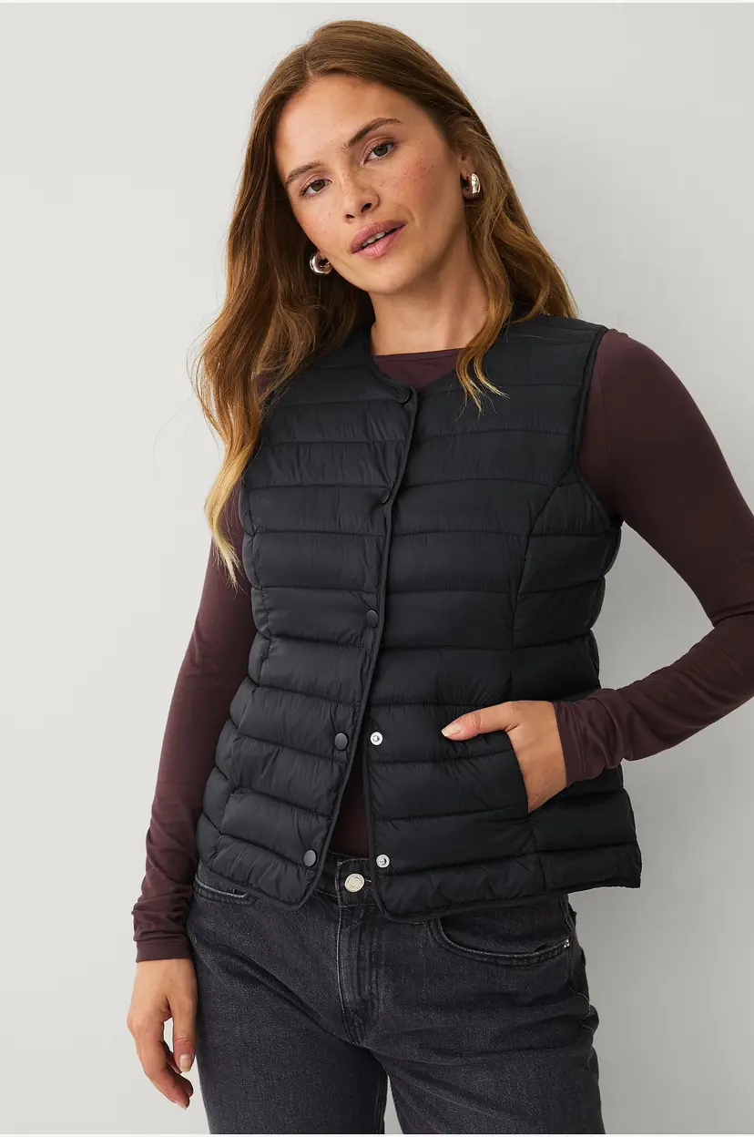Ellos Collection Polstret vest - Svart