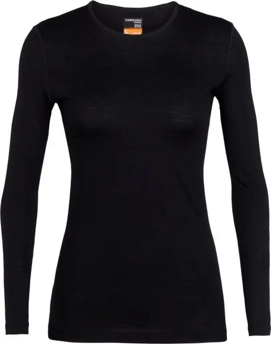 Icebreaker Icebreaker W's Oasis LS Crewe 200 Black
