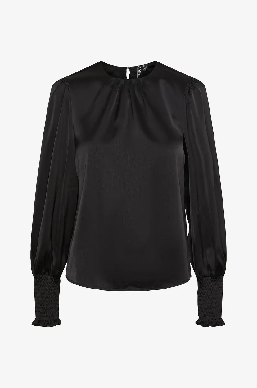 Pieces Bluse pcNorella LS Top - Svart