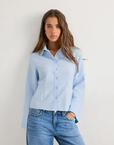 Neo Noir Neo Noir - Blå - Rosa Oxford Shirt