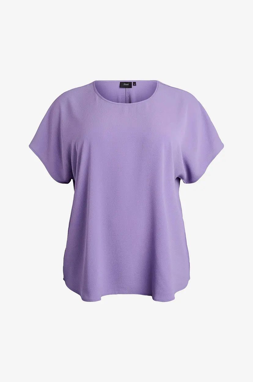 Zizzi Bluse vAnni S/S Top - Lilla