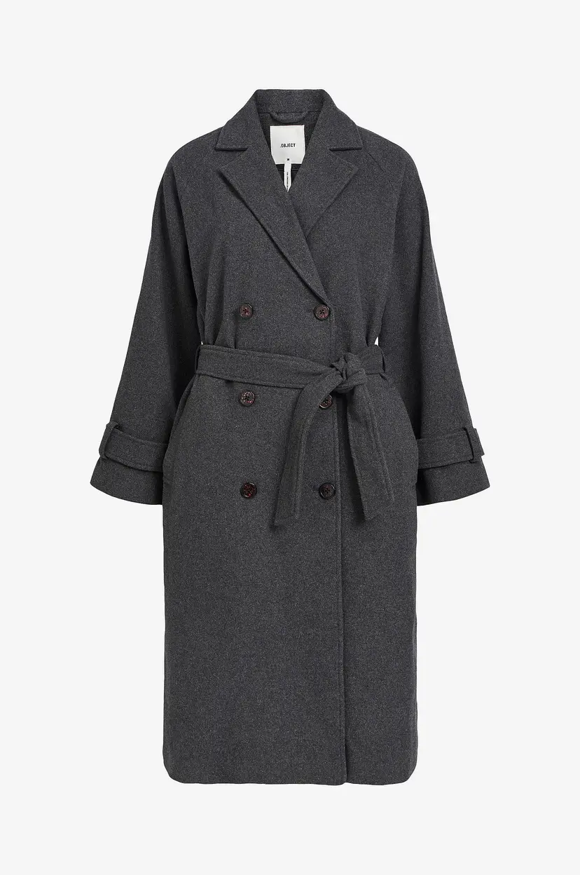 Object Collectors Item Kåpe objKeily L/S Coat 116 - Grå