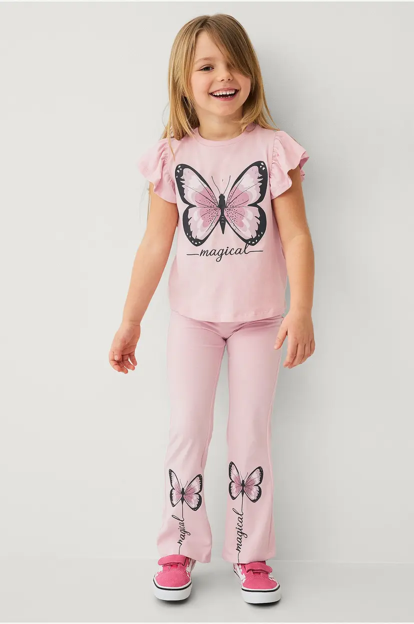 Ellos Collection Sett med leggings + topp - Rosa