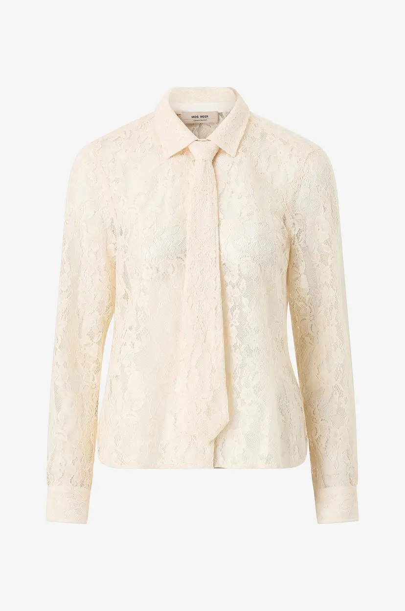 Mos Mosh Skjorte MMKether Lace Tie Shirt - Hvit