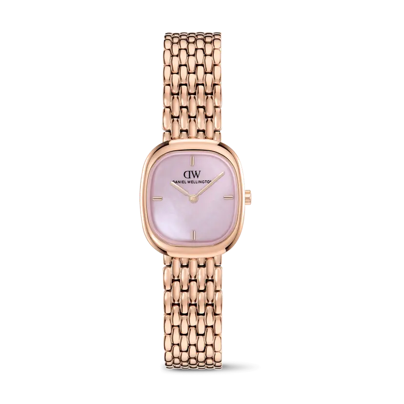 Daniel Wellington Rose Gold 24mm Watch Corta Pink Mop Grain-link | DW