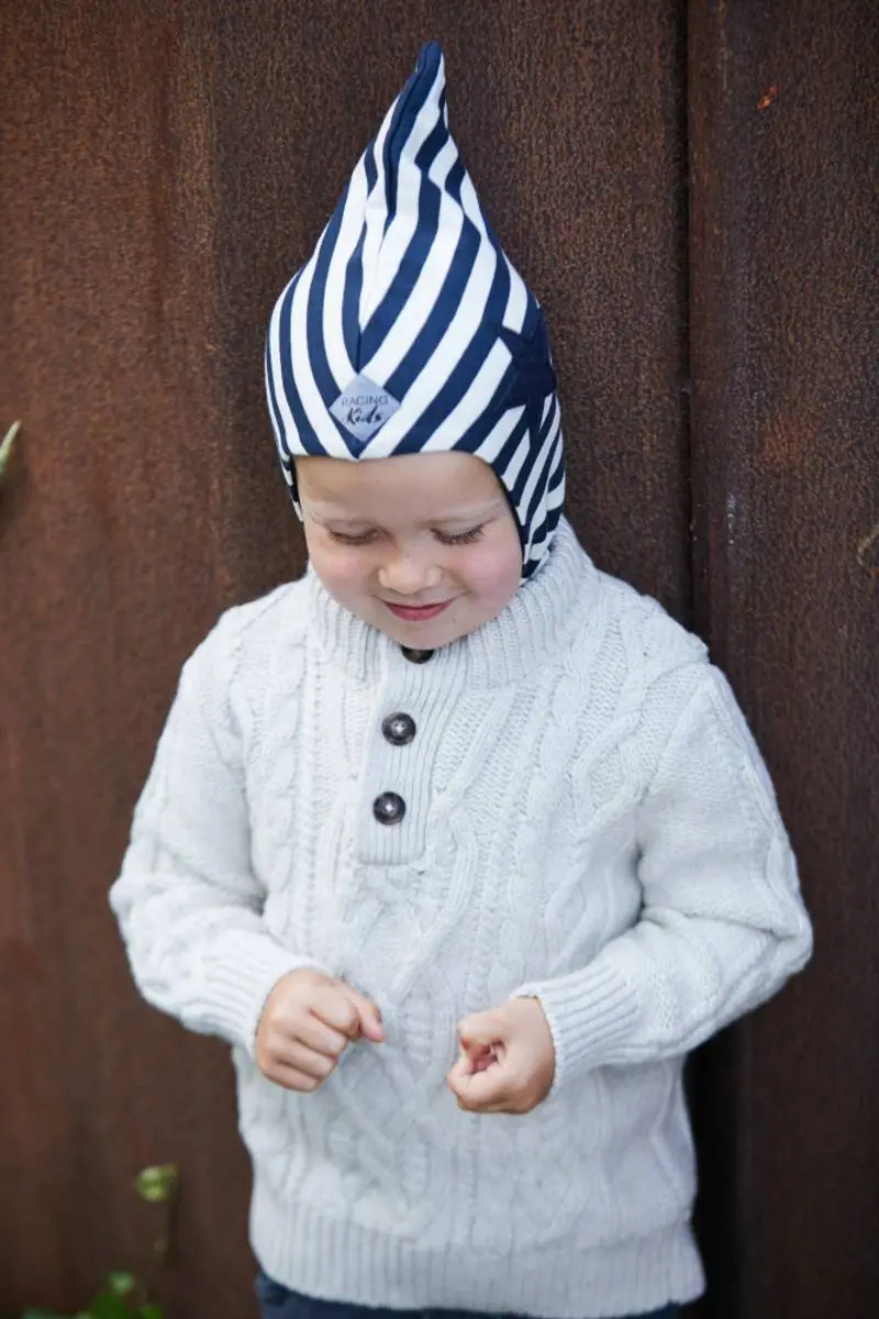 Racing Kids Mørk Blå Stripete Racing Kids Balaclava M/Stjerne (XS)