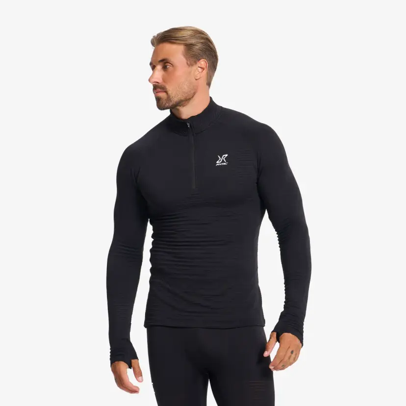 RevolutionRace Tour Thermal Half-zip Base Layer Top Herre Black