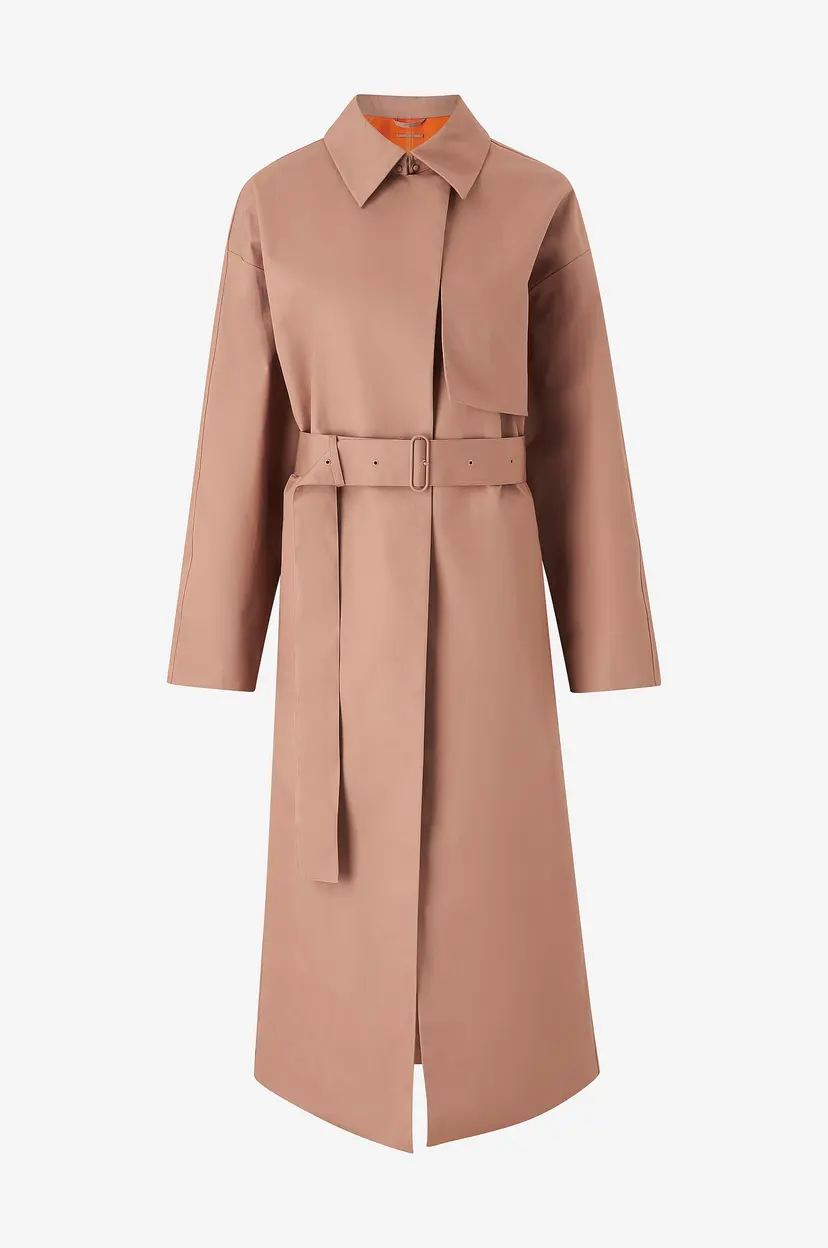 Calvin Klein Kåpe Bonded Cotton Trench Coat - Beige