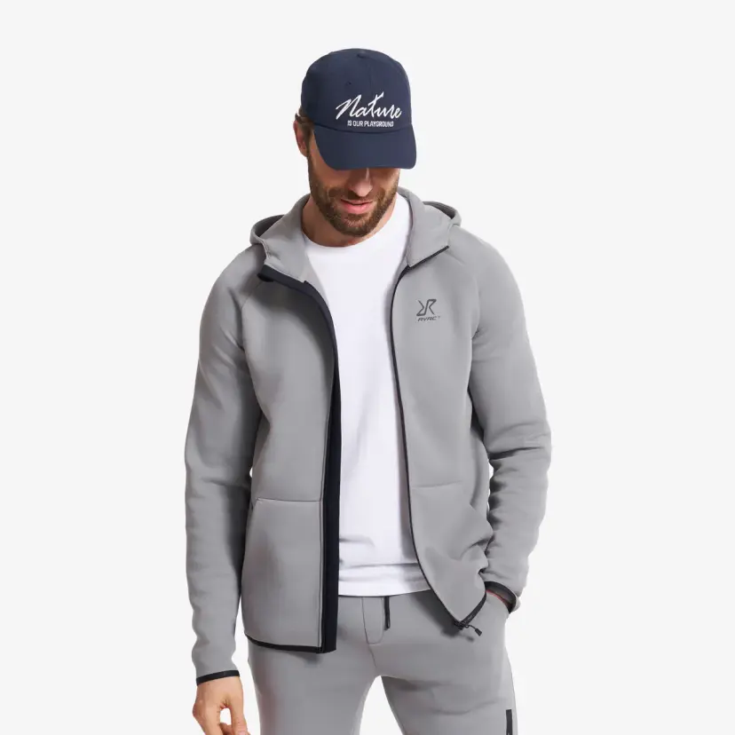 RevolutionRace Street Scuba Full-zip Hoodie Herre Frost Gray