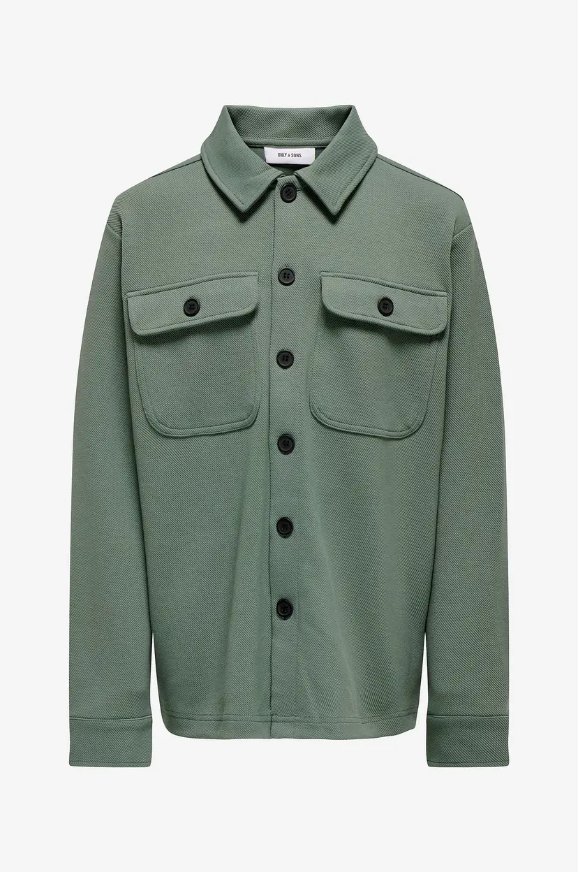 ONLY & SONS JUNIOR Overtreksskjorte osjNew Kodyl Overshirt Sweat - Grønn