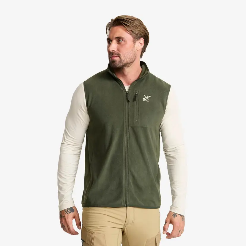 RevolutionRace Hiker Fleece Vest Herre Kambaba Green