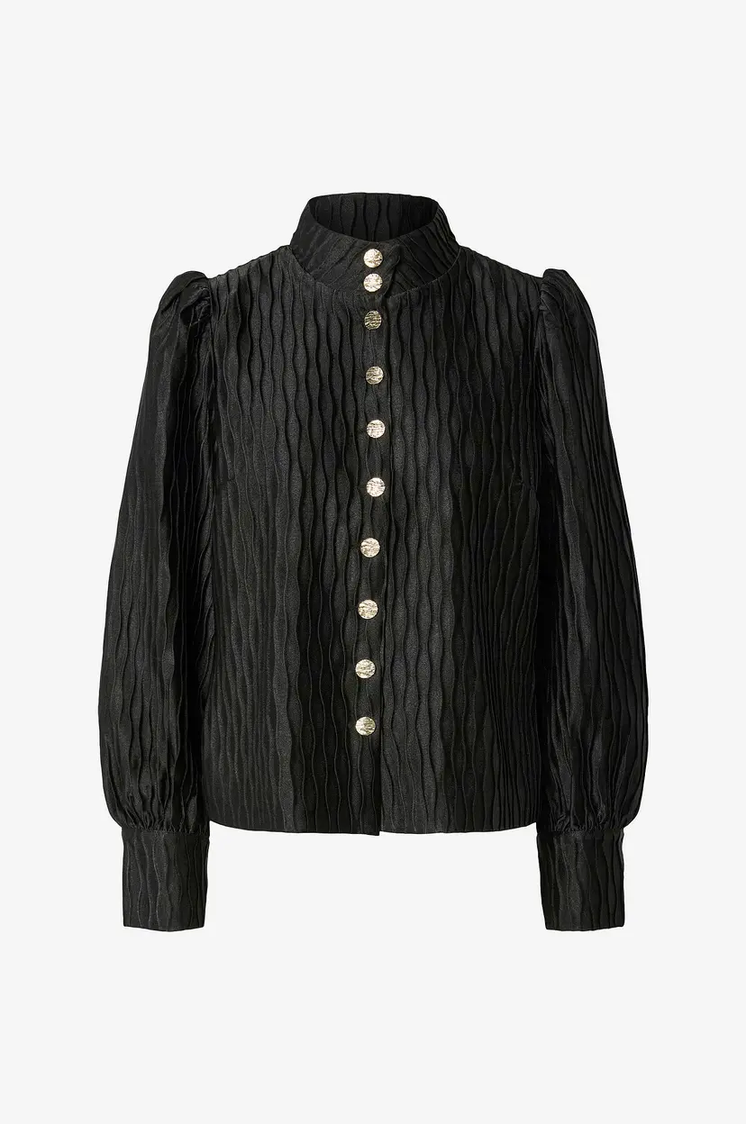 Y.A.S Bluse yasRipple LS - Svart