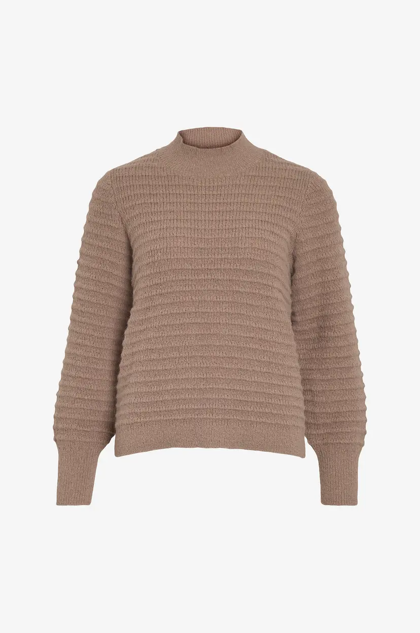 Vila Genser viTerra Highneck L/S Knit Top - Brun