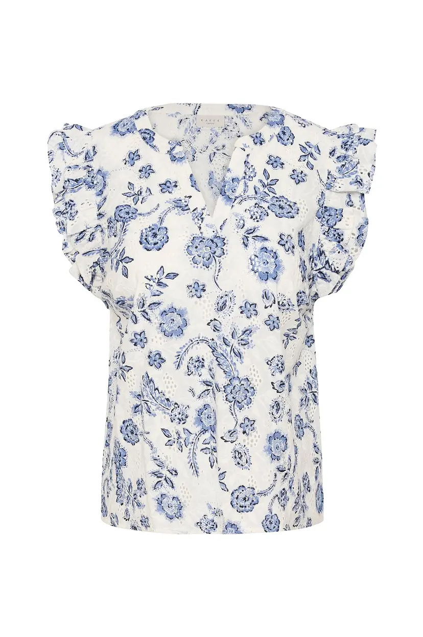 KAFFE Curve Bluse kcLula - Natur