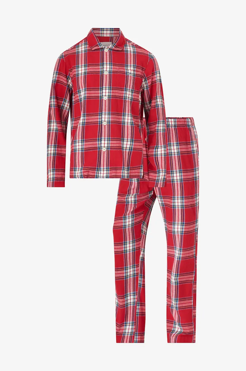 GANT Pyjamas Flannel PJ Set Pants And Shirt GB - Rød