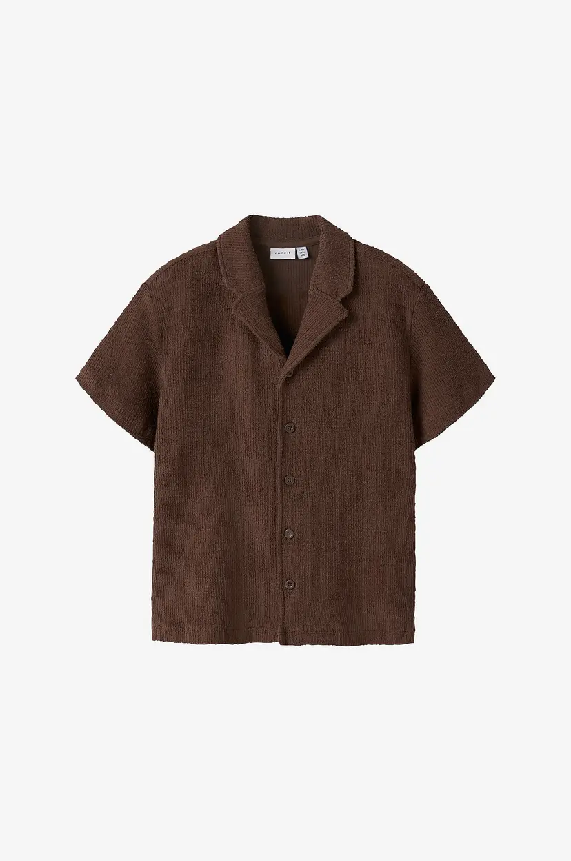 NAME IT Skjorte nkmHivaj SS Nreg Shirt - Brun