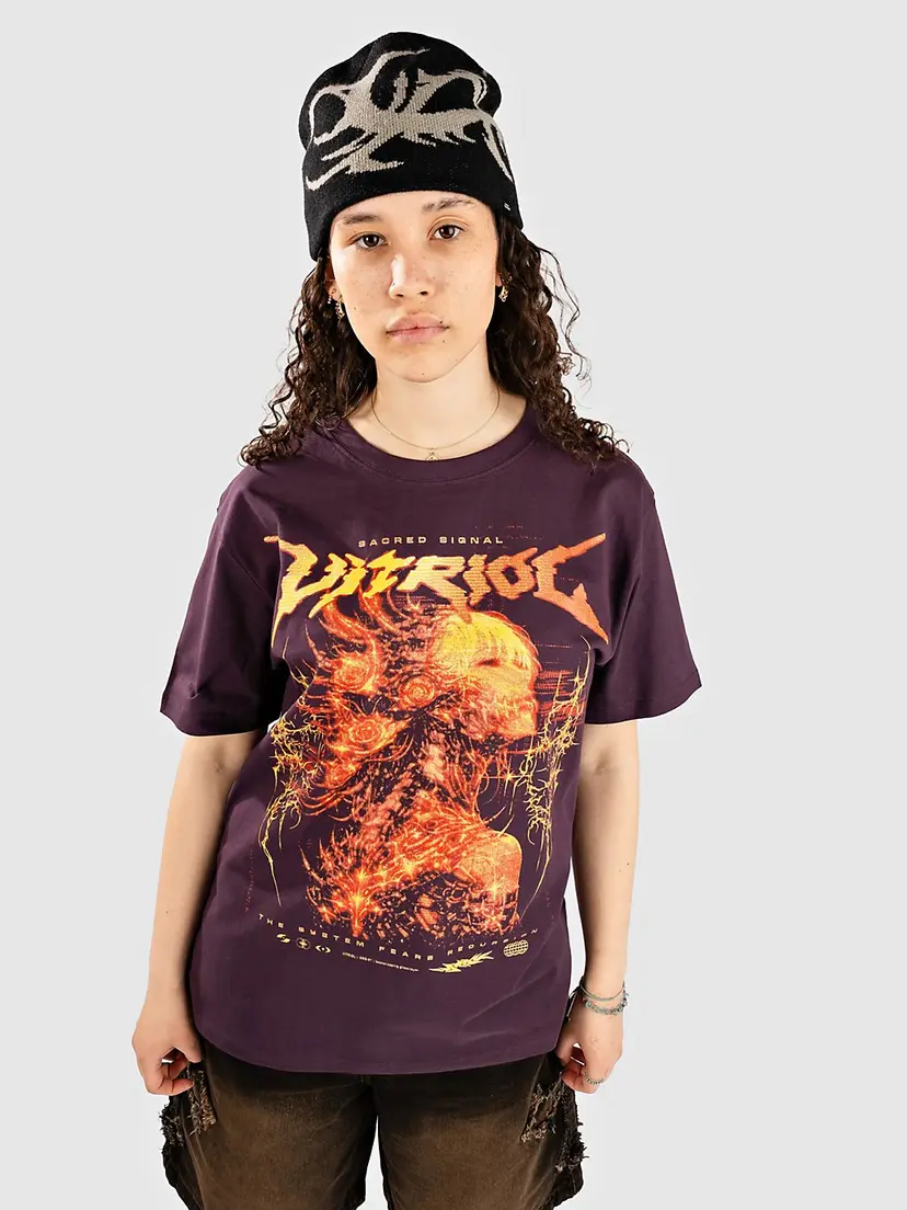 Vitriol Vitriol Cyber Gothic Glitch Oversized T-skjorte