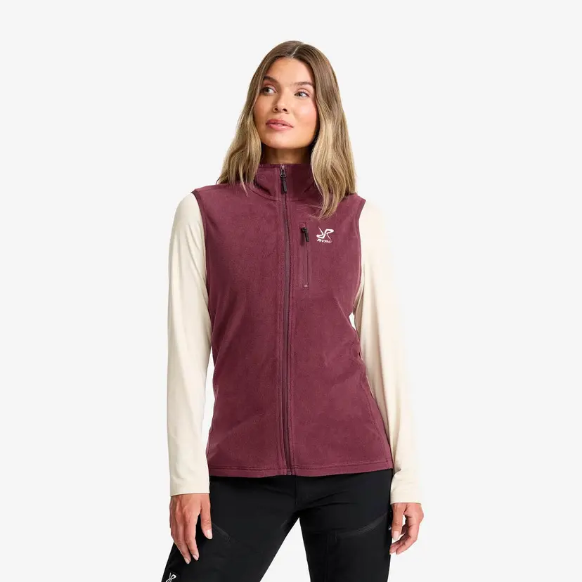 RevolutionRace Hiker Fleece Vest Dame Mauve Wine