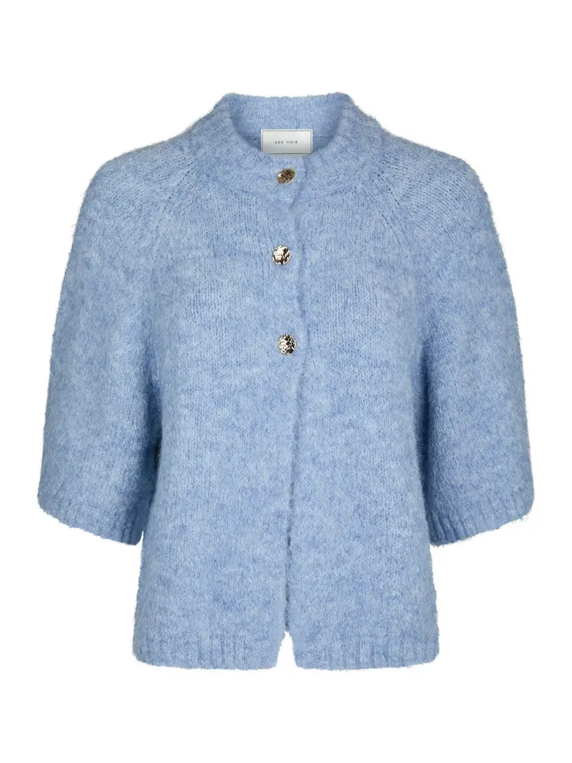 Neo Noir Benuta Fluffy Knit Cardigan