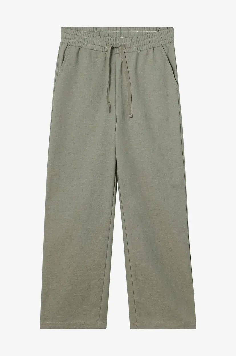 Grunt Bukser Allan Linen Pants - Grønn