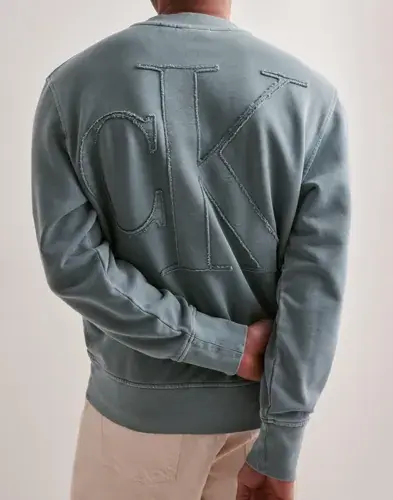 Calvin Klein Jeans Calvin Klein Jeans Bold Washed Applique Crew Neck Collegegensere Blå