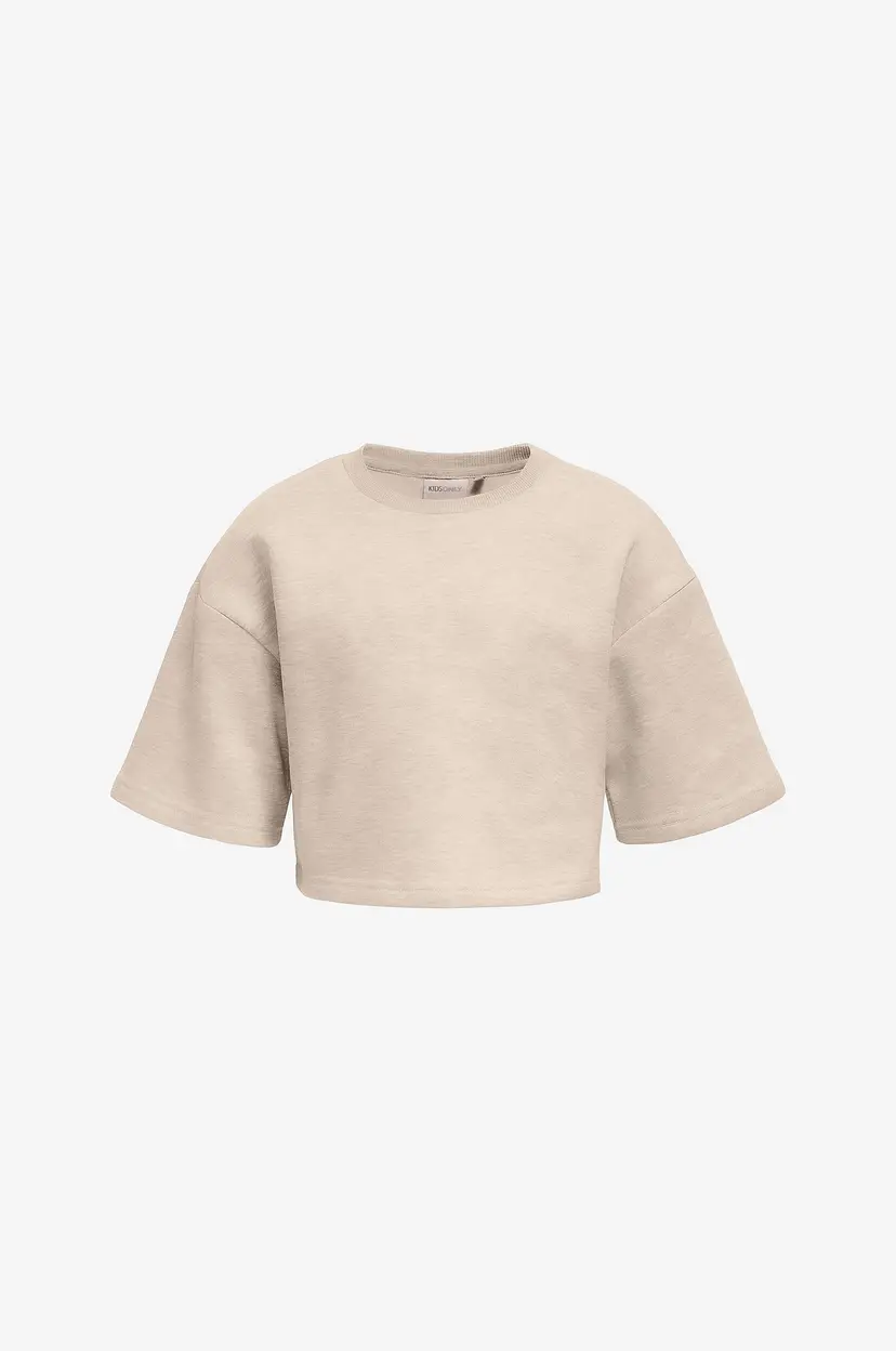 Kids Only Collegegenser kogFave S/S Short Swt - Beige