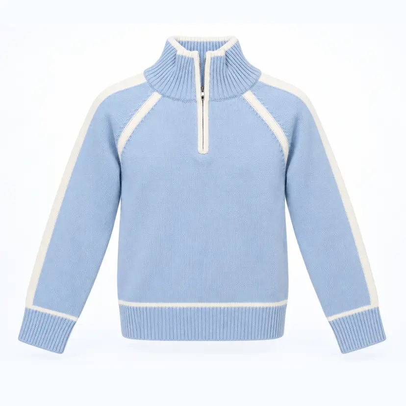 Vilje & Ve Vilje & Ve - Genser Esther Half Zip Sky Blue