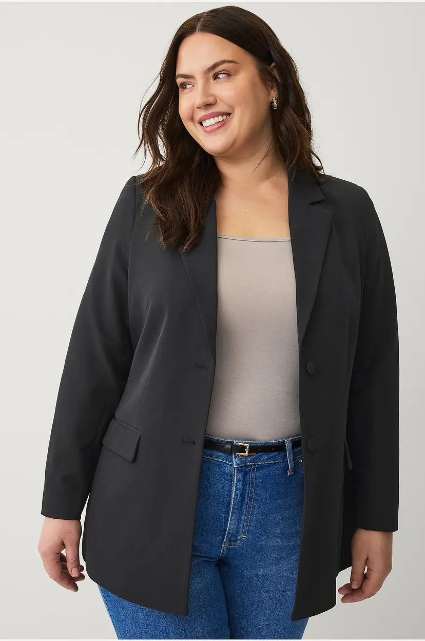Zizzi Blazer caKaisa L/S Blazer - Svart