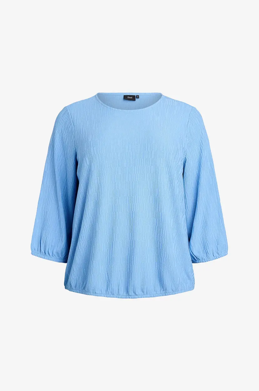 Zizzi Topp vmMmari 3/4 Blouse - Blå