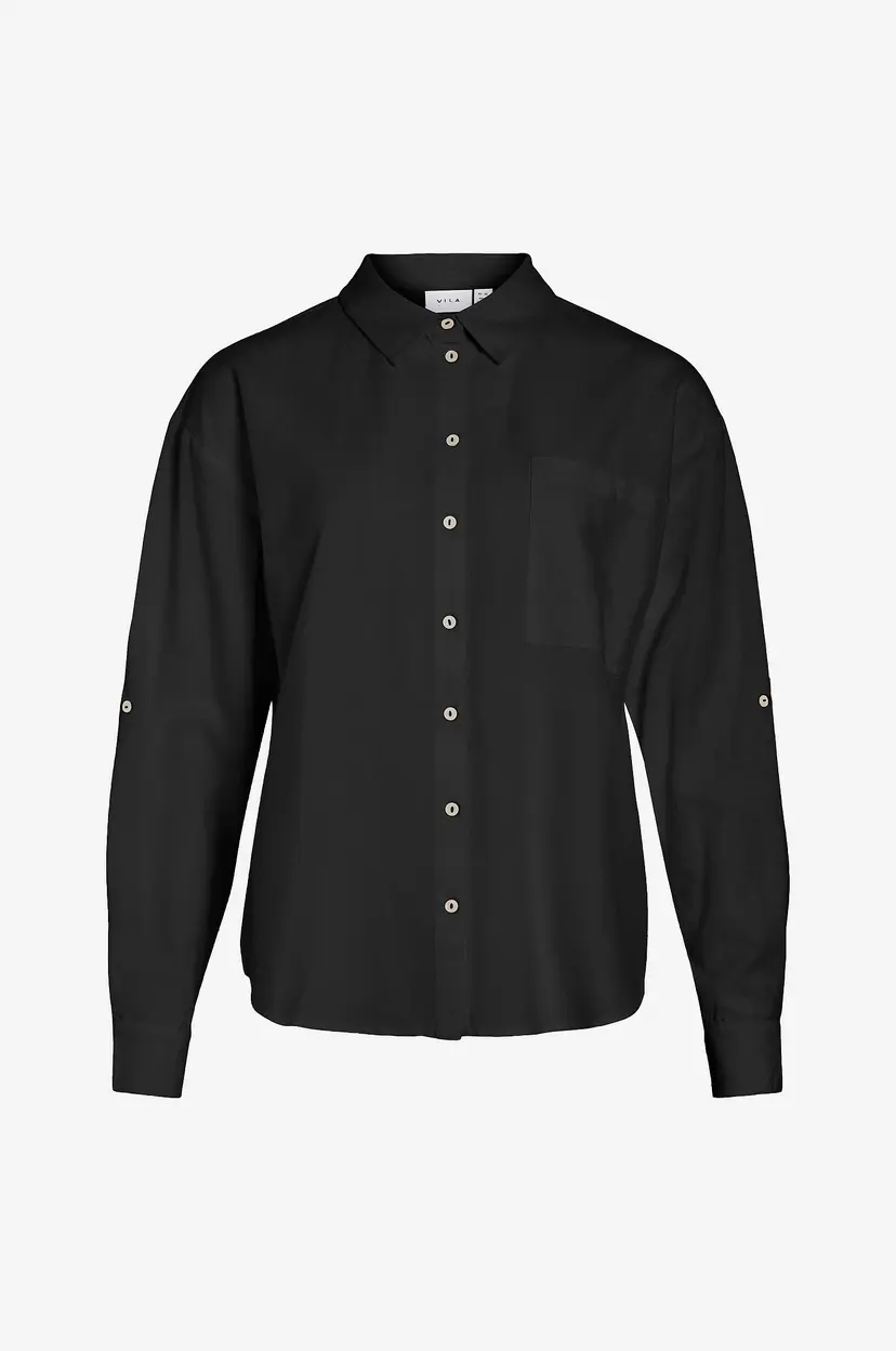 Vila Skjorte viPrisilla L/S Shirt - Svart