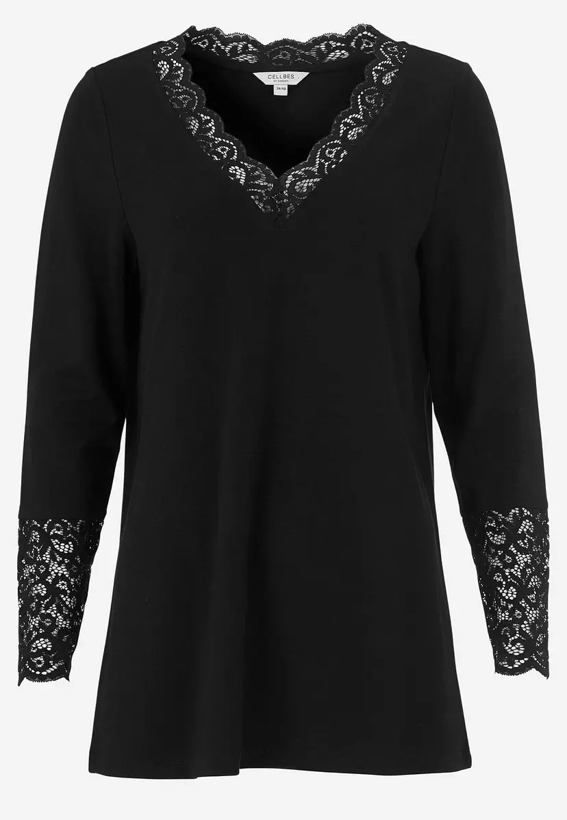 Cellbes of Sweden Jerseytunika med blondedetaljer
