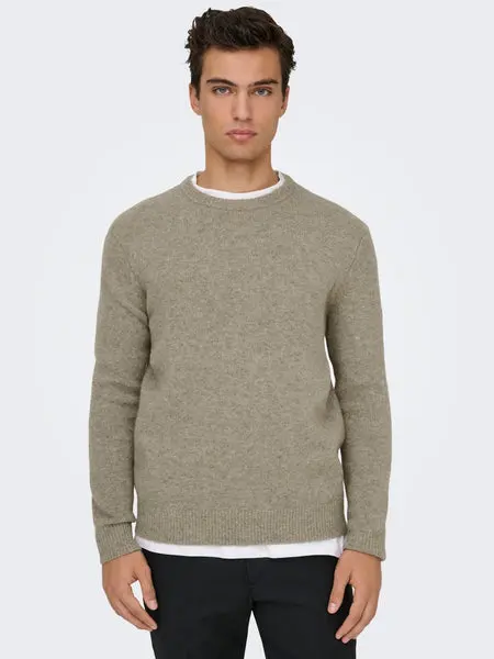 Only & Sons Onsray Reg LS Crew Knit