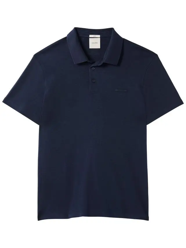 Calvin Klein SS SLIM SUPIMA LOGO PATCH POLO