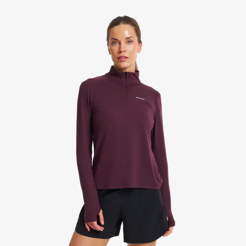 RevolutionRace Impulse Half-zip Top Dame Winetasting