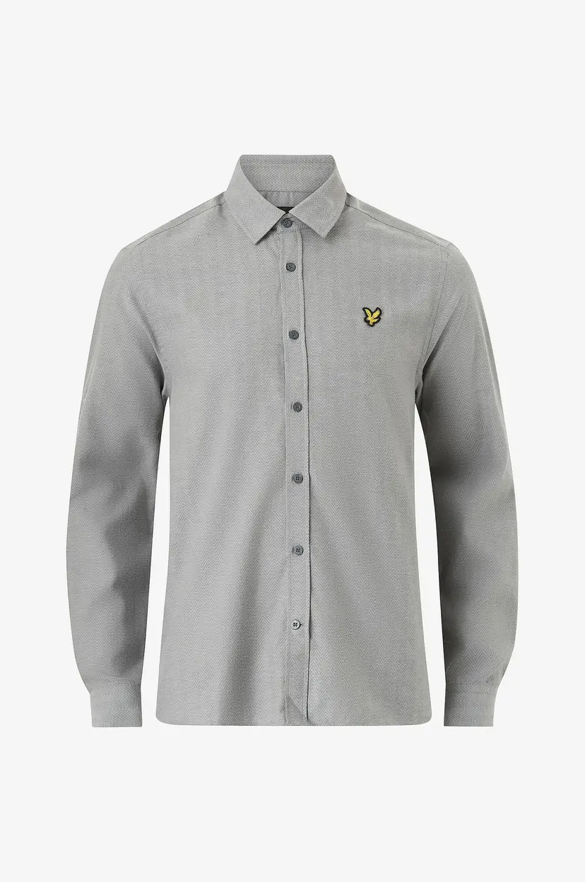 Lyle & Scott Flanellskjorte Herringbone Flannel Shirt - Grå